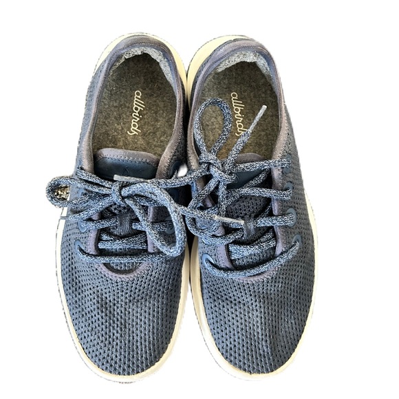 Preowned Women's Allbirds Tree Runners | Size 7 | Marine Blue (White Sole) - Picture 7 of 11